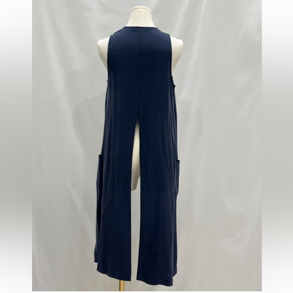 BCBG Generation Elegant Navy Sleeveless Duster Size XS - Picture 3 of 9